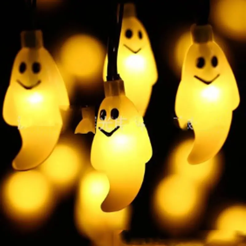 

Halloween String Lights 30 Led Ghost Solar Powered String Waterproof Outdoor Halloween Decorations For Garden Patio Yard