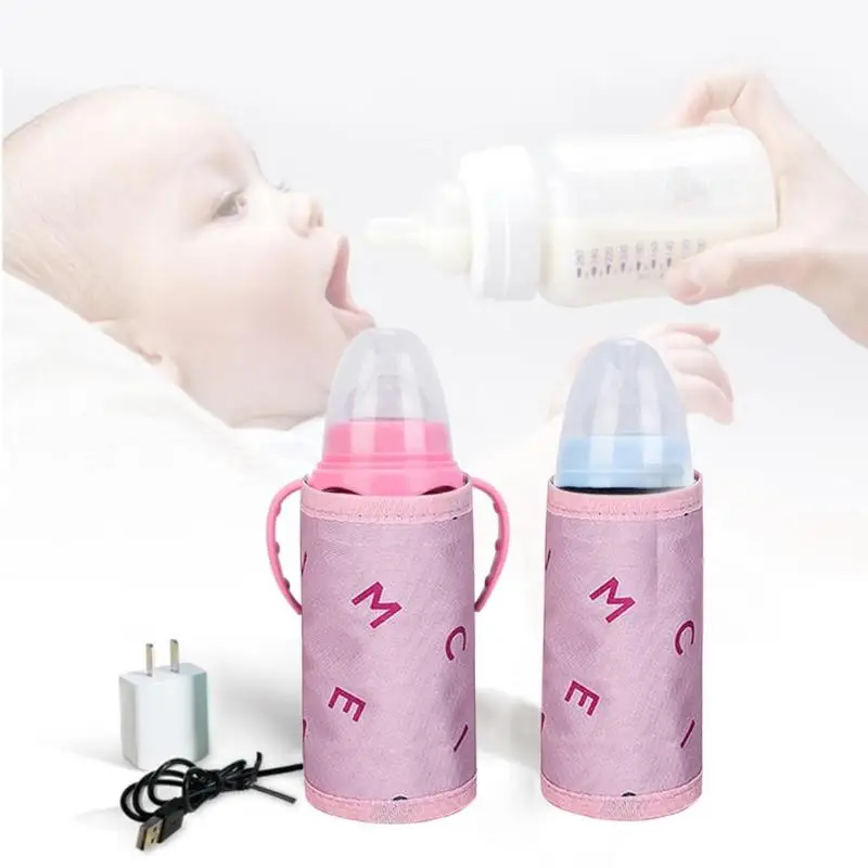 DISNEY USB Baby Nursing Milk Water Bottle Warmer Travel Stroller Insulation Bags Infant Insulated Bag Baby Nursing Bottle Heater