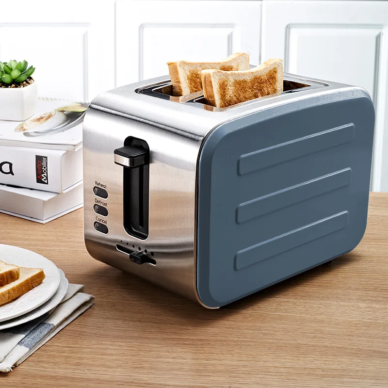 Тостер из нержавеющей стали, домашний тостер, 2 предмета, тостер для завтрака, Кухонная техника, сэндвич-мейкер Для Завтрака