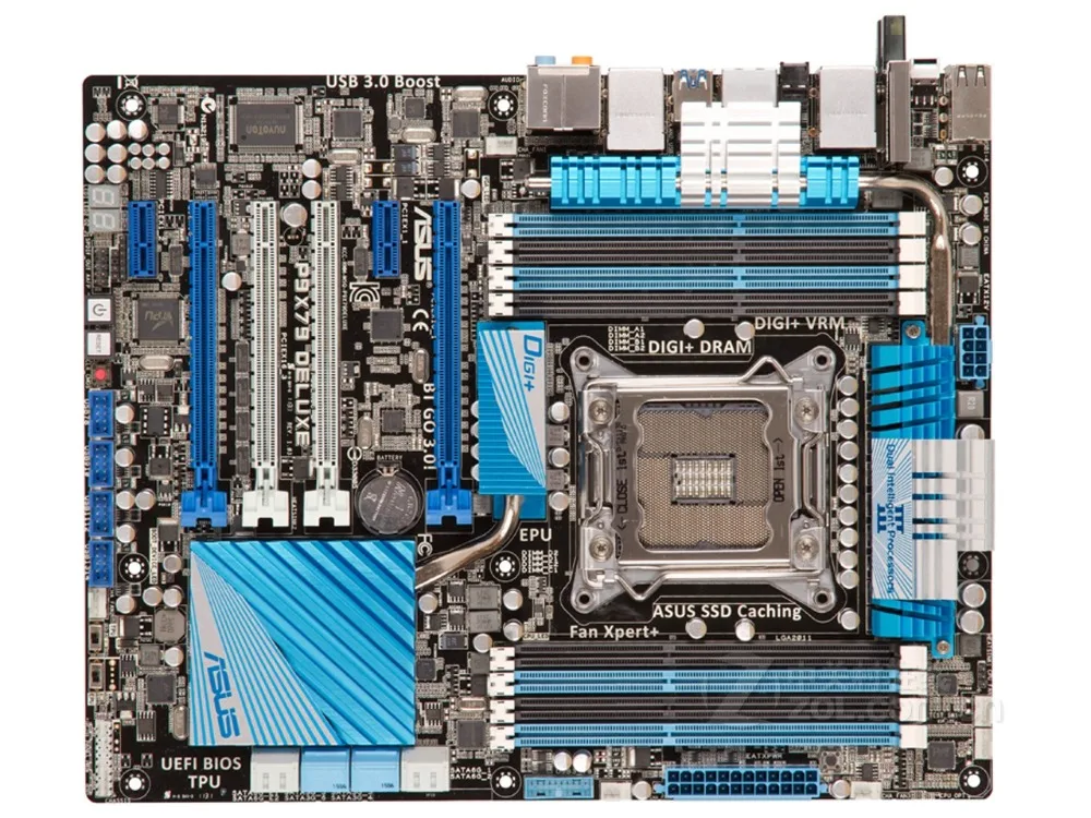 Оригинальная материнская плата для ASUS P9X79 Deluxe DDR3 LGA 2011 USB3.0 платы 64 Гб X79 десктопная