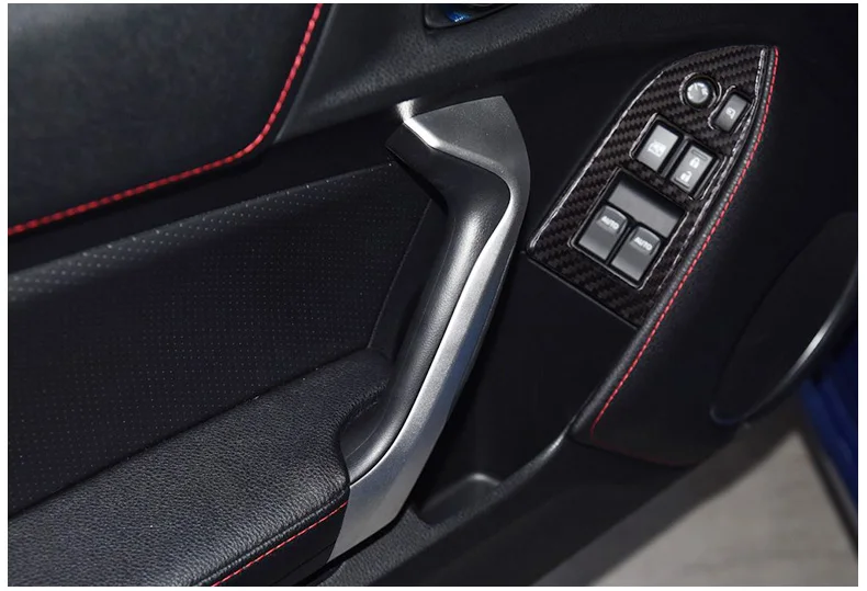 Airspeed for Subaru BRZ Accessories Subaru BRZ Stickers for Toyota 86 Carbon Fiber Interior Trim Car Window Switch Button Frame (10)
