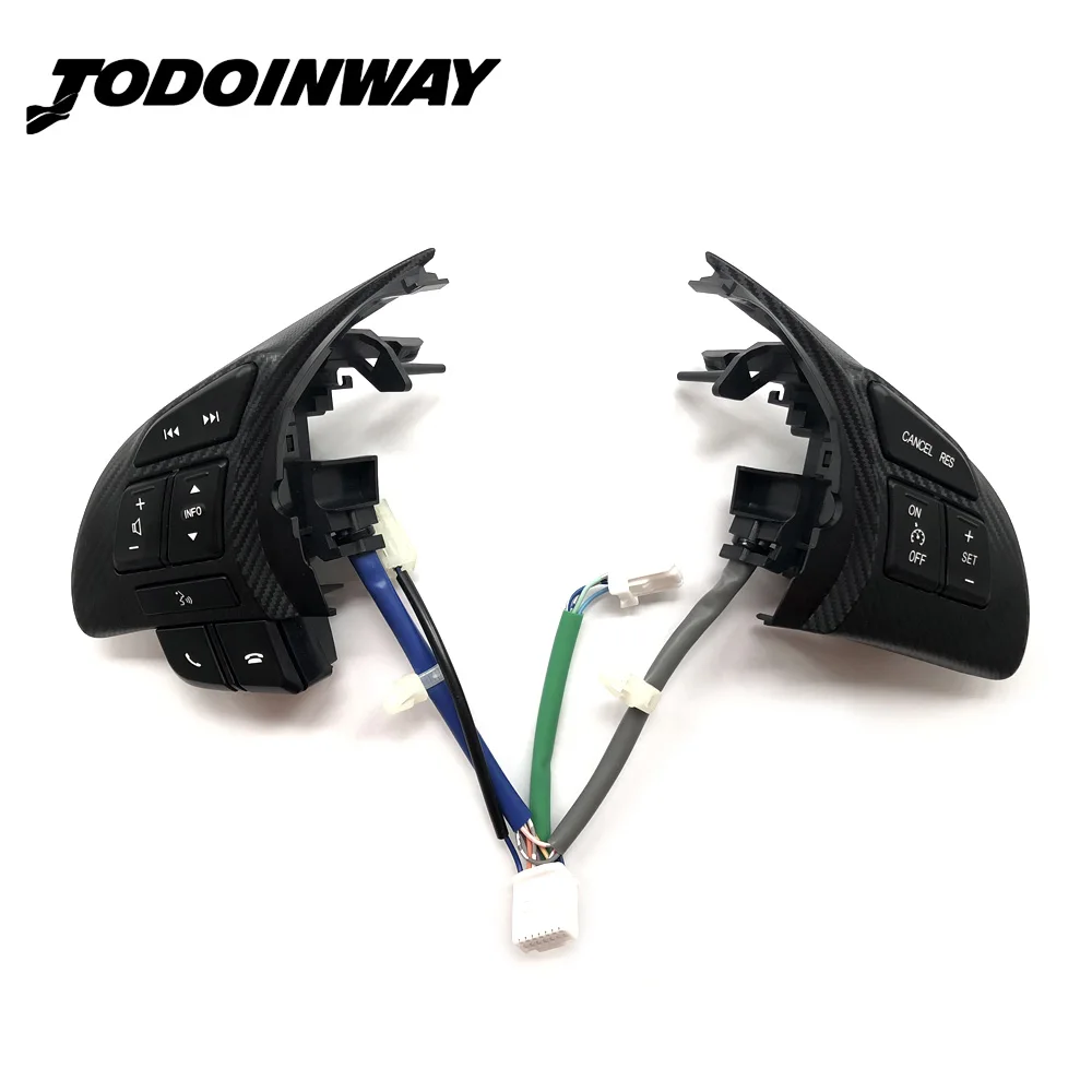 

Carbon Fiber Steering Wheel Switch Audio Volume Bluetooth Cruise Speed Control Switch Button For Mazda 3 Atenza Axela CX5