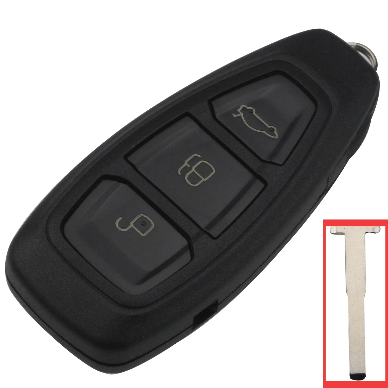 

Jingyuqin 3 Buttons Smart Remote Car Key Shell FOB for Ford Fiesta Focus Mondeo C-Max Kuga Refit Key Shell Cover P25 Styling
