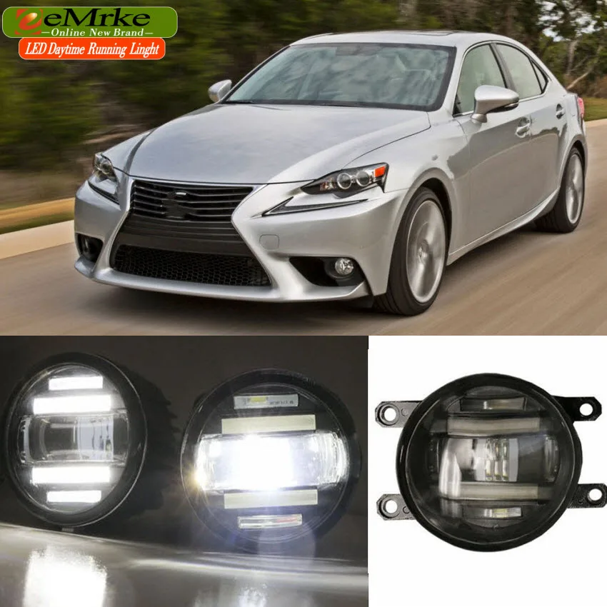 EeMrke для Lexus IS250 IS350 2014-up ксеноновый белый высокой мощности 2 в 1 светодиодный DRL