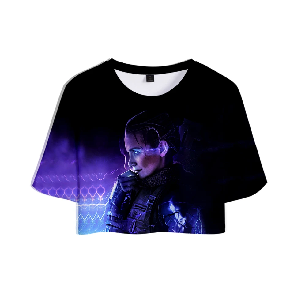 aikooki short Sleeve bare umbilical Cool t shirt short Male Female Warm cord Print Sweatshirts Fashion Clothes Fashion Hoodies
