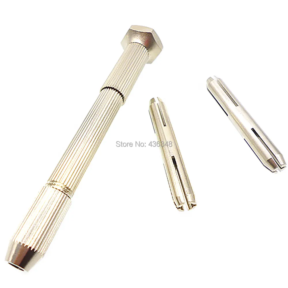 

Swivel Head Pin Vise Hand Drill Chuck Reversible Collets Clamping Range 0.1-3.2mm For Micro Drill Bits Jewelry Watch Repair Tool