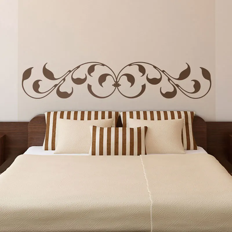 Bed Headboard Wall Sticker Montreal. Classic Ornamental Design With