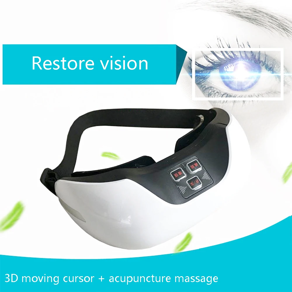 Беспроводной зарядный прибор для защиты глаз, 3D зеленый световой прибор для восстановления зрения, EMS импульсный массажер для глаз
