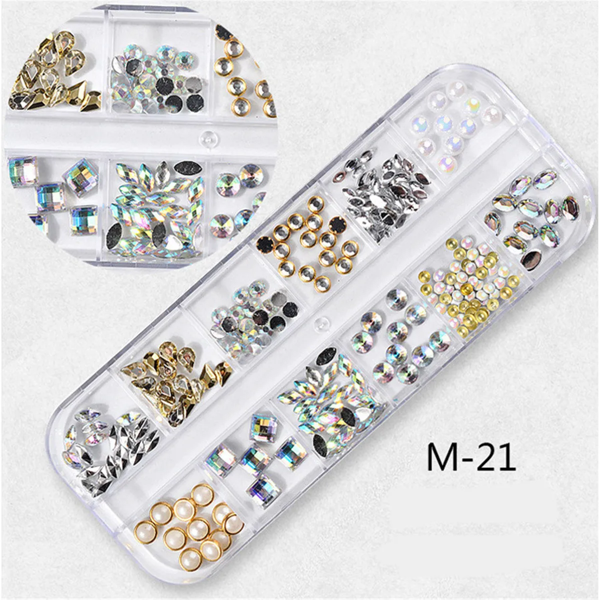 

Shinny Bead Metal Pearls Crystal DIY Nail Art Rhinestones 3D Bead Stone Flat Decoration Shining Diamond Rhinestone Diy Tools