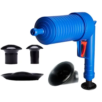 

High Pressure Air Drain Blaster Pipe Cleaner Bathroom Floor Drain Dredger Bathtub Plunger Toilet Inflator Cleaner Pipeline