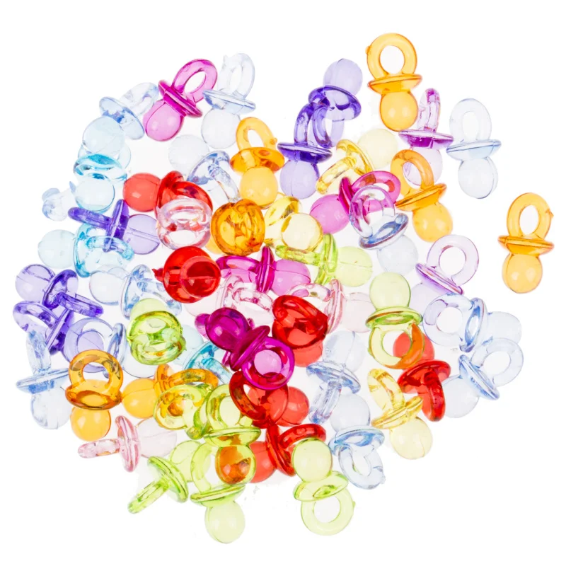

Hot Sale 2017 50pcs/pack Baby Mini Pacifiers Feeding Dummies Soother Nipples High Quality Feeder Boys Girls birthday Decorations