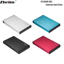 Zheino P2 60GB USB3.0 External Aluminum Case Super Speed with 2.5 SATA Solid State Drive Replacement Of External Hard Drive Disk