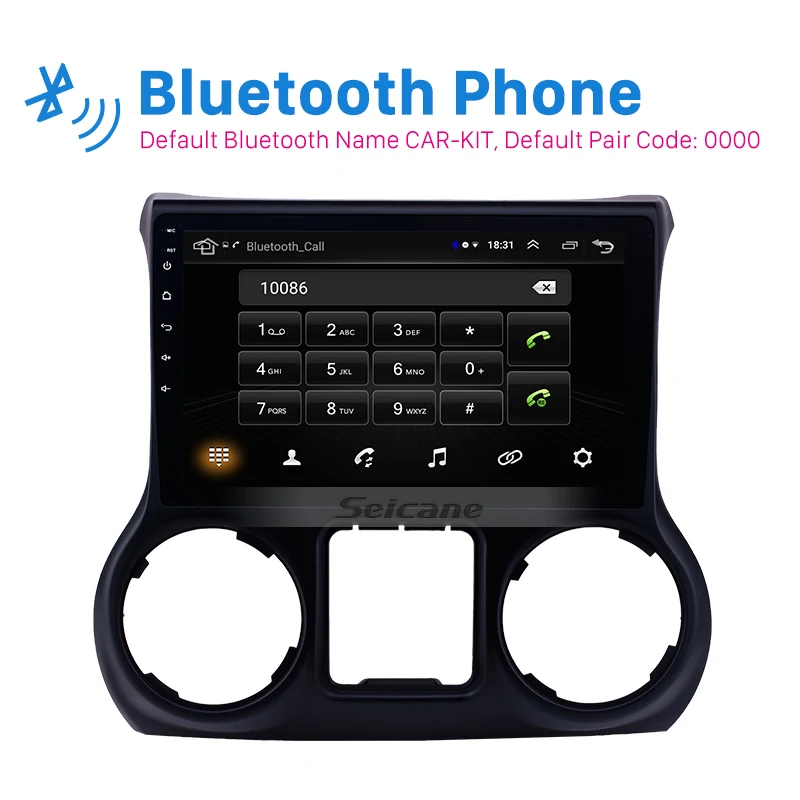 

Seicane 2Din Car Stereo Android 8.1 GPS Navi for JEEP Wrangler Left Hand Drive 2011 2012-2017 support Review Camera Mirror Link
