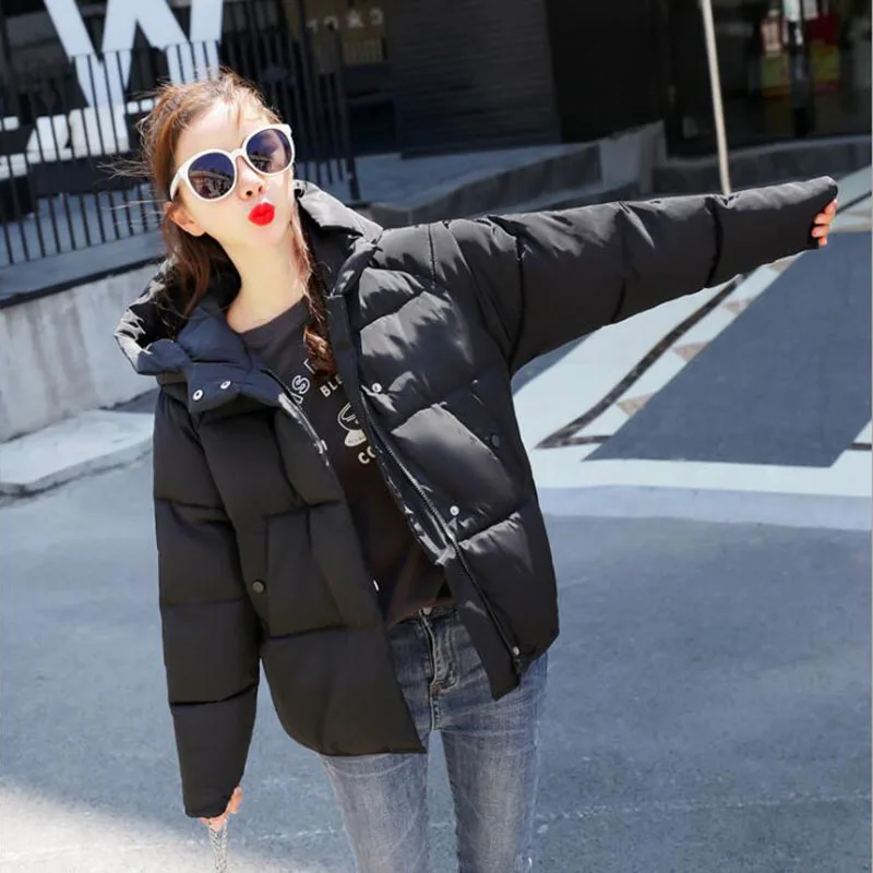 Bas Pain caramel Coton Femmes white Creamy Costume Parka pink Vêtements Épais Veste Vers Le D'hiver black Nouveau 2019 À Hiver Mince Chaud Colour Capuche Court Manteau gUTCqwO