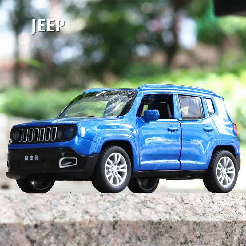 

Jeep Model True Car pull back acousto-optic Music Alloy car of Toys Imitating Off-road Open door Vehicle toys for children