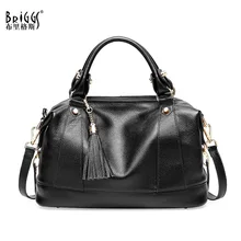 BRIGGS Brand Tassel Women Handbag Genuine Leather Tote Bag Female Embossed Leather Shoulder Bags Ladies Handbags Messenger Bag цена BRIGGS Brand Tassel Women Handbag Genuine Leather Tote Bag Female Embossed Leather Shoulder Bags Ladies Handbags Messenger Bag цены онлайн