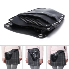 1PC Hairdressing Holster Pouch Holder font b Case b font PU Leather Barber Hair Scissor font