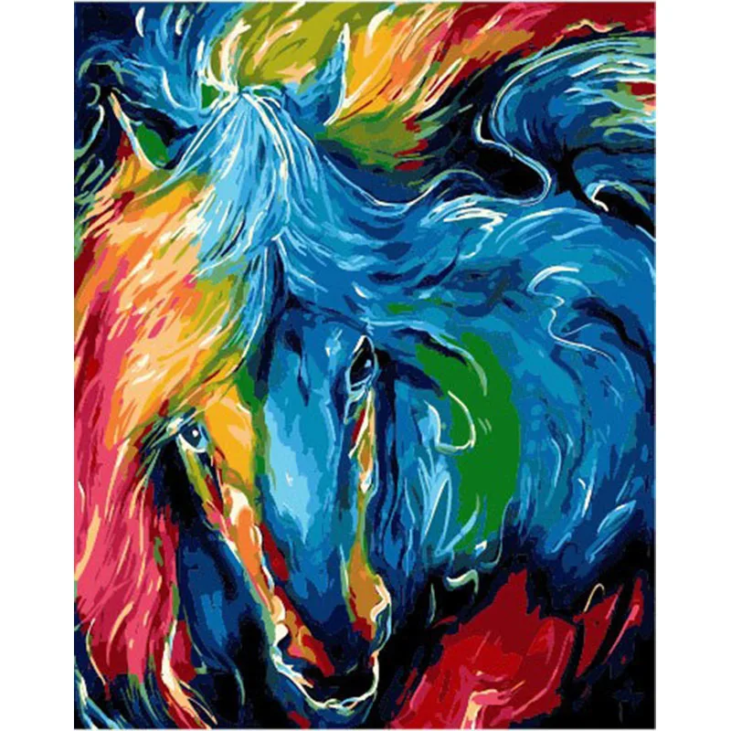 

Colorful Horse Hand Made Paint High Quality Canvas Beautiful Painting By Numbers Surprise Gift Great Accomplishment