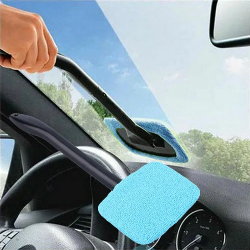 Microfiber Windshield Cleaner Car Window Brush Auto Vehicle Long Handle