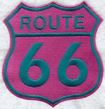 

Military Custom Iron on Sew on Vecro on route 66 sign Embroidery Patches