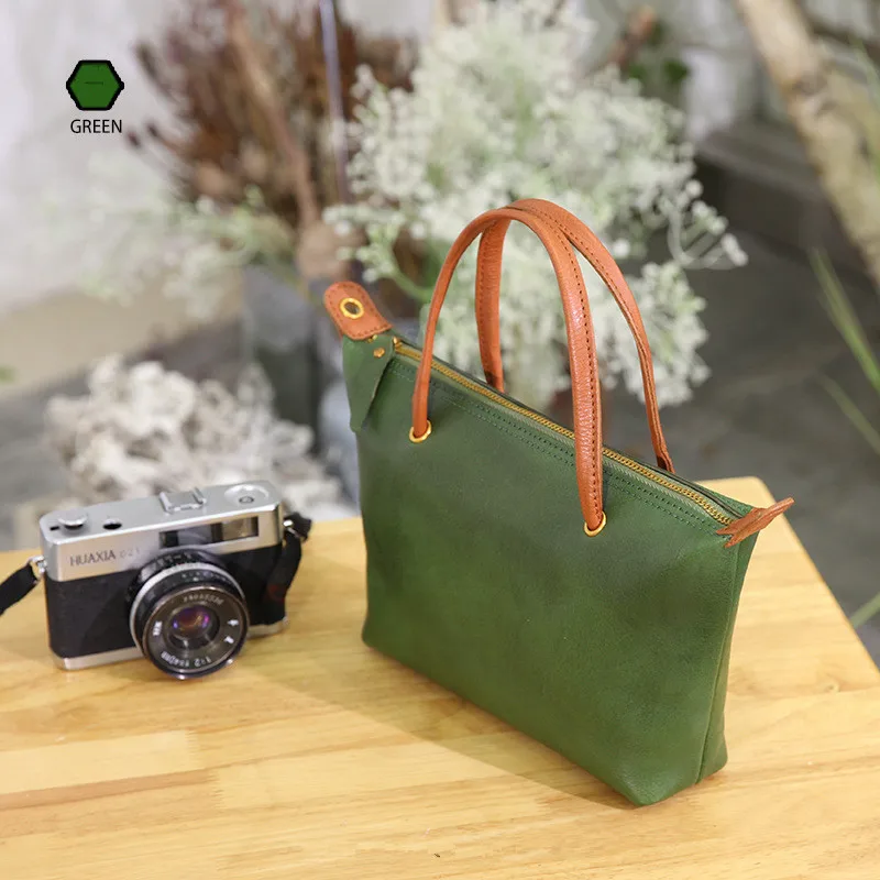 PNDME vintage fashion genuine leather ladies handbag simple daily outdoor high quality cowhide women's shoulder crossbody bags