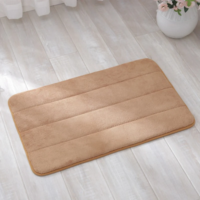 

Free Shipping 1pc New Fashion Memory Foam Carpet Home Bathroom Skid Resistance Mat Water Absorption Door Floor Mat