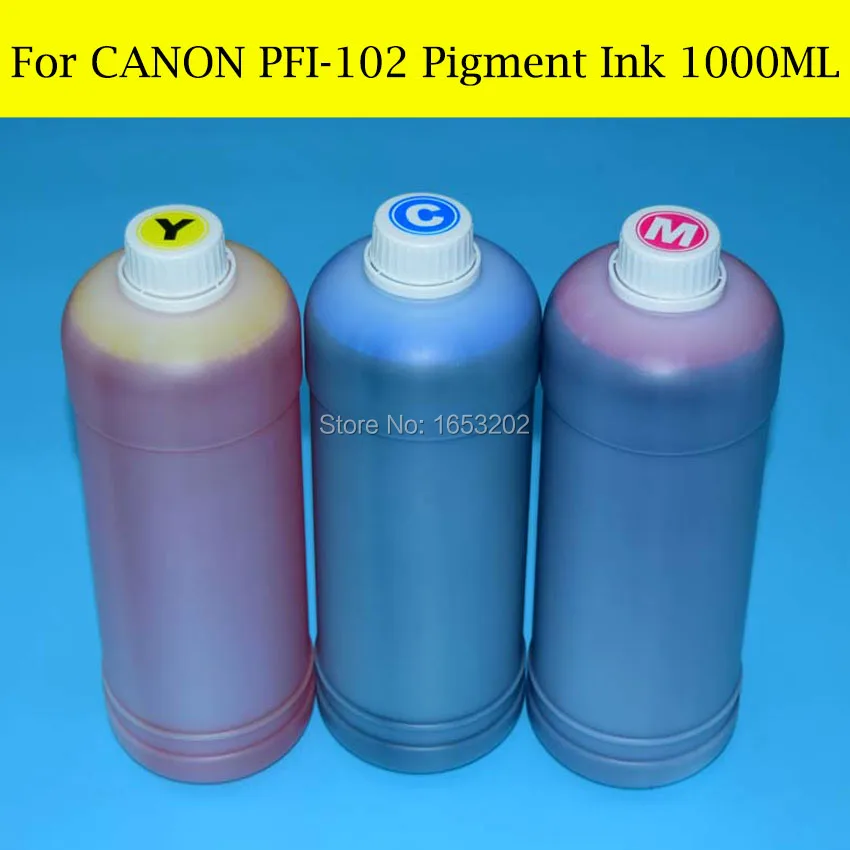 6 шт. X 1000 мл для Canon PFI102 пигментные чернила для канона iPF 500/510/600/605/610/700/710/720 принтер