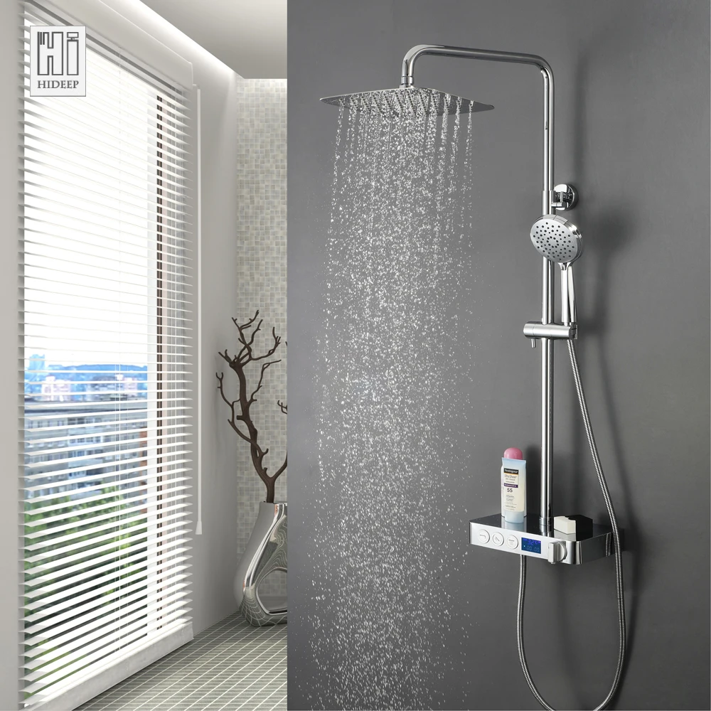 Buy HIDEEP Chrome Shower Faucets Brass Cold and Hot