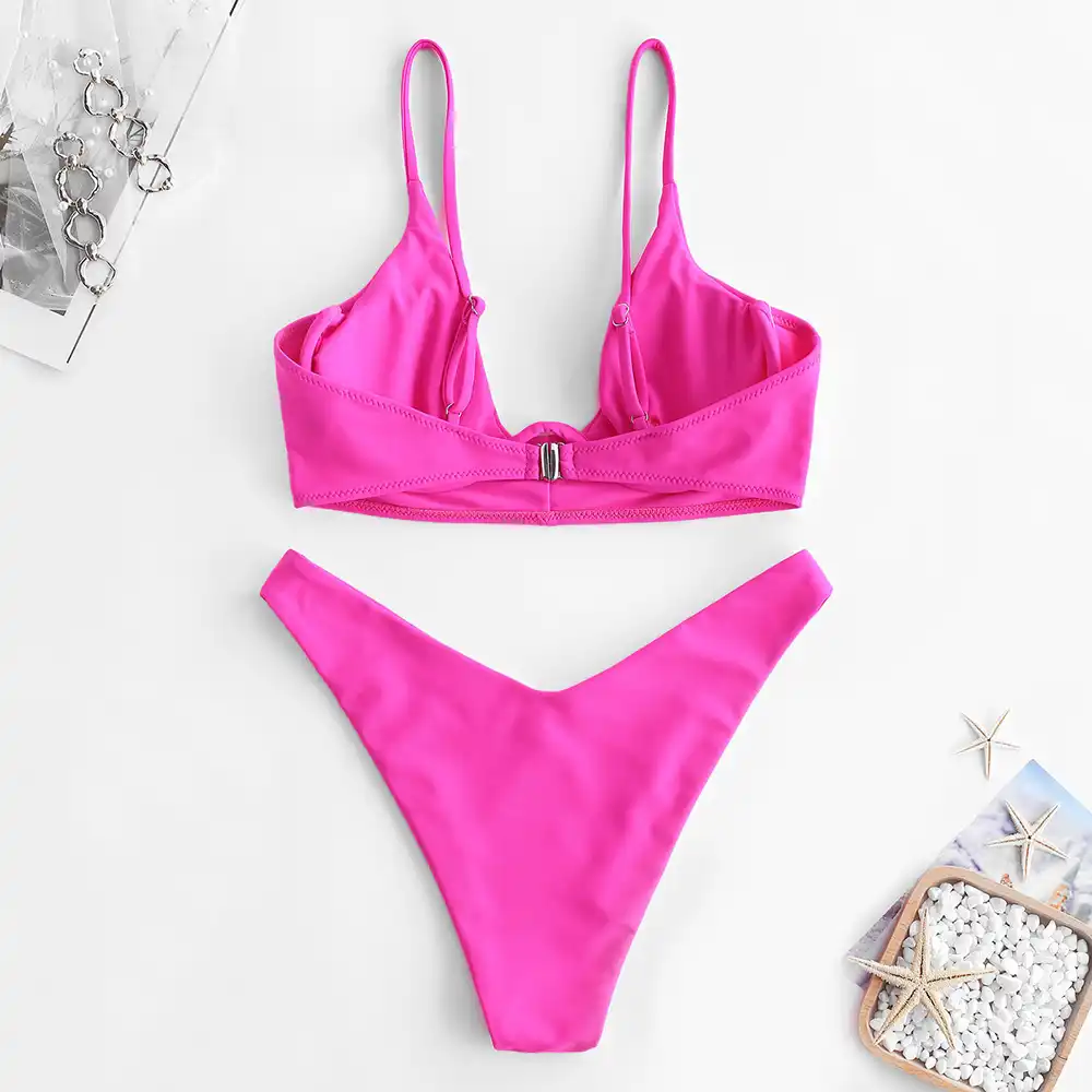 zaful neon pink bikini