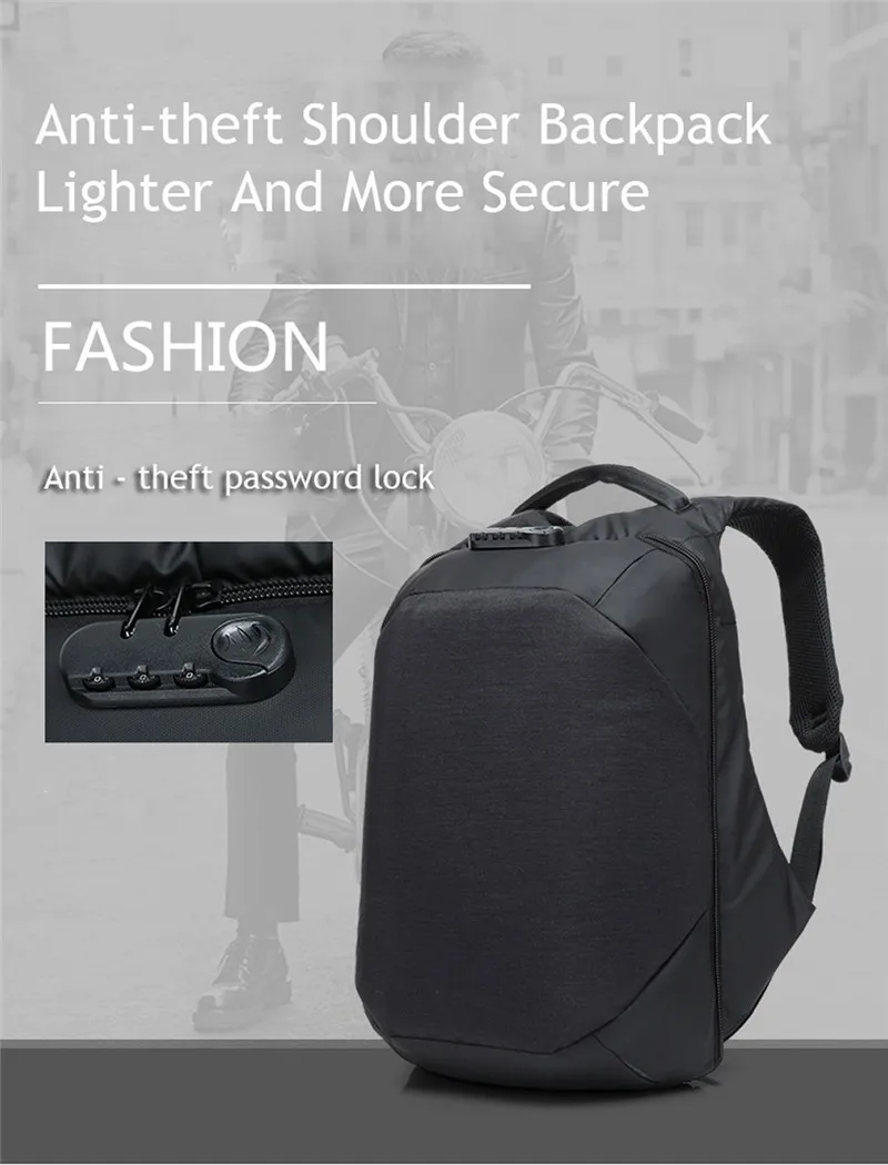 VENIWAY Многофункциональный USB зарядка 15 дюймов водонепроницаемый ноутбук рюкзаки мужской Mochila для XD город Antitheif путешествия дизайн рюкзак