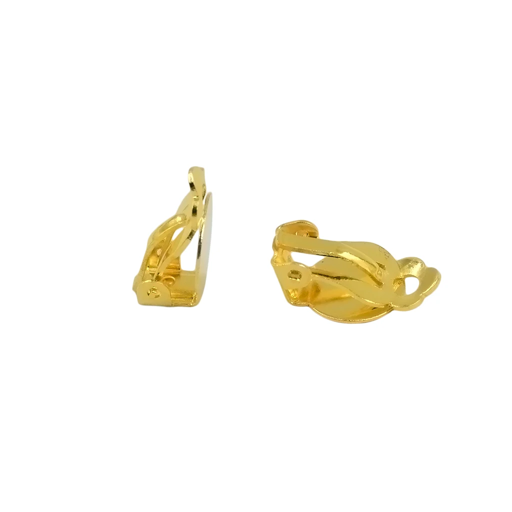 12Pieces Clip On Glue on Blank Pad Earrings Findings DIY Enamel Crystal Jewelry Making for No Piercing Women 