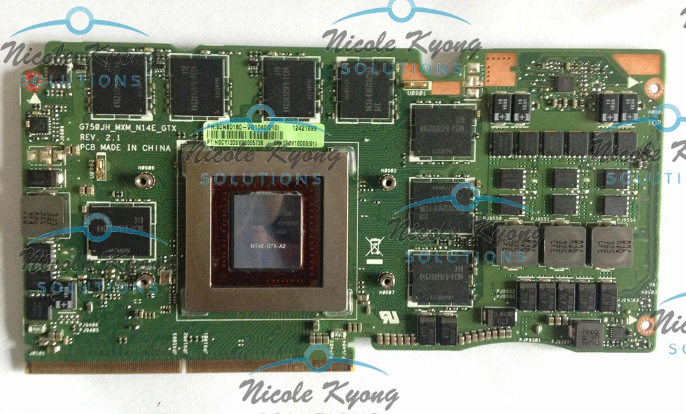 Видеокарта G750JH Ver 60NB0180 VG1040 69N0PCV10D00 01 GTX 780M GTX780M GDDR5 4 Гб VGA для ноутбука Asus G750JS|4gb video