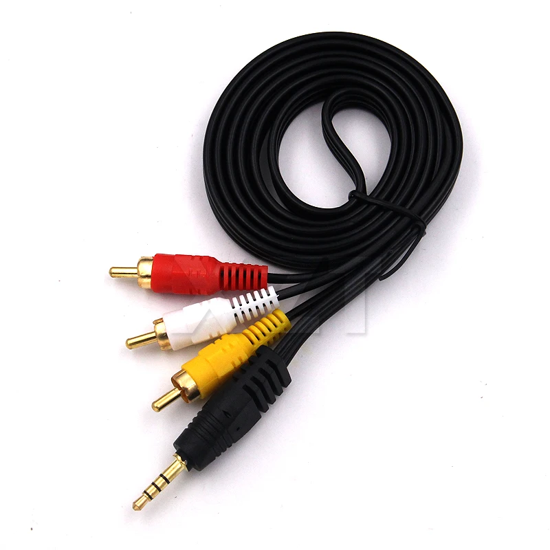 Аудиокабель с разъемом 3 5 мм папа на RCA AV кабель 3RCA Для ТВ приставки DVD CD компьютера