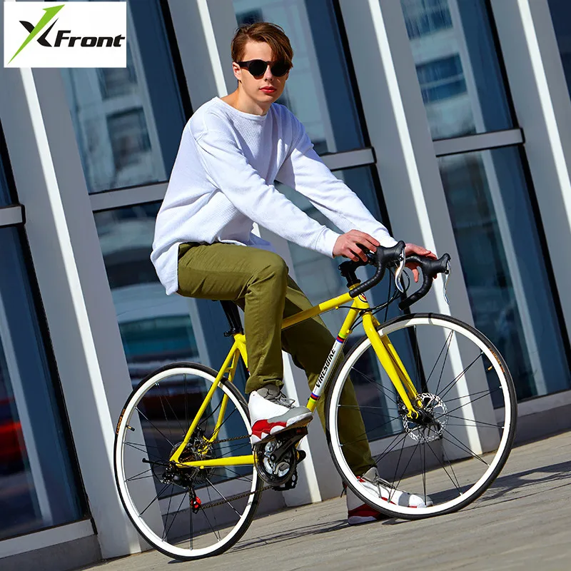 New Carbon Steel Frame 700CC Break Wind Road Bike 21/27 Speed Dual Disc Brake Bicycle Outdoor Sports Cycling Racing bicicleta