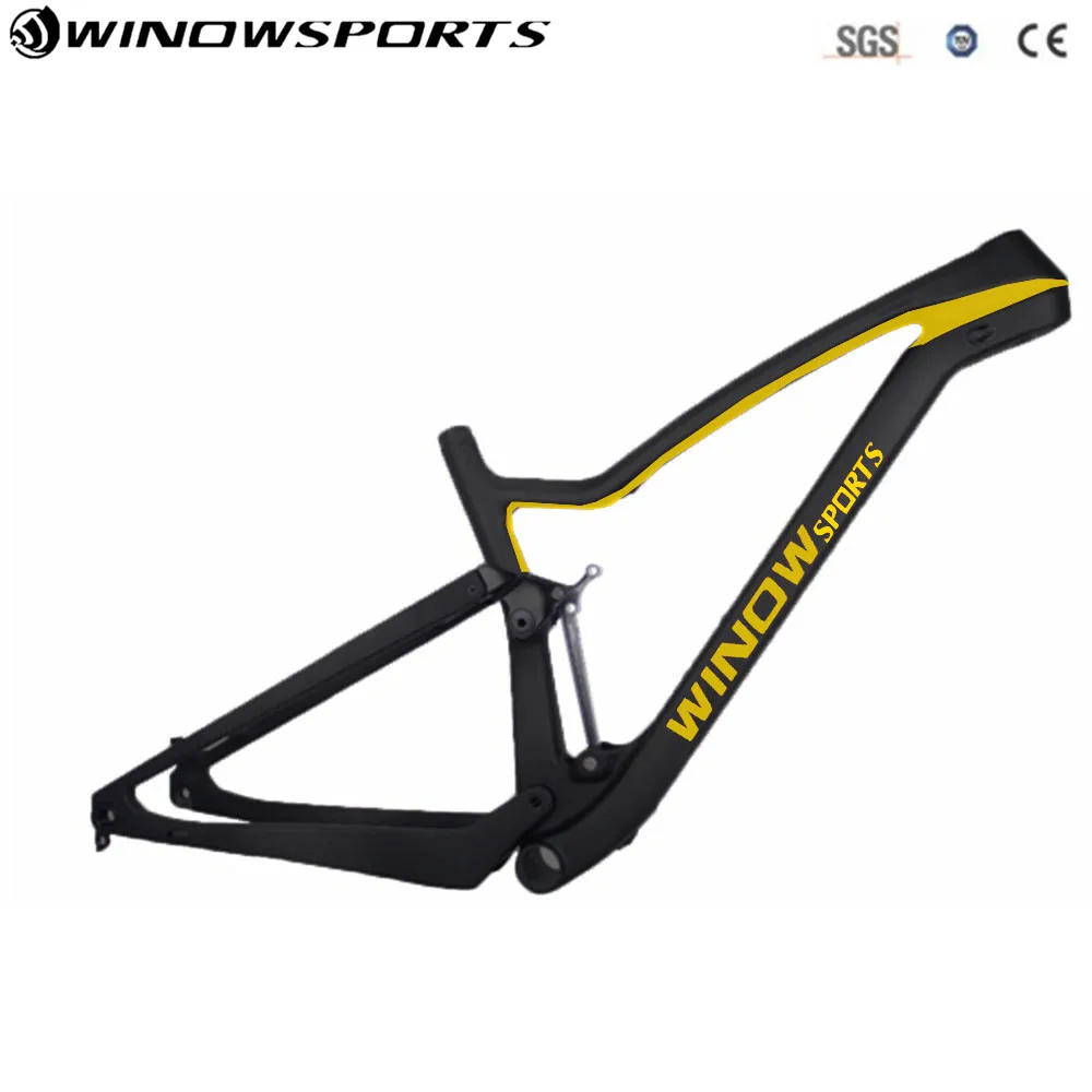 

2018 Winow Carbon Fiber Frame New Desgin Mountain Bike XC 29er Full Suspension Chinese MTB Frameset