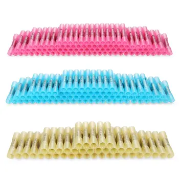 

120/210/300PCS Heat Shrink Terminal Insulated Butt Electrical Splice Wire Connectors Cable Crimp Terminal Connector AWG 22-10