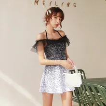 Бикини Для женщин Одна деталь бикини купальник бандо кружево Небесно покрытия костюмы на одноцветная бальная юбка спандекс пляжное платье Sierra Surfer Лидер продаж