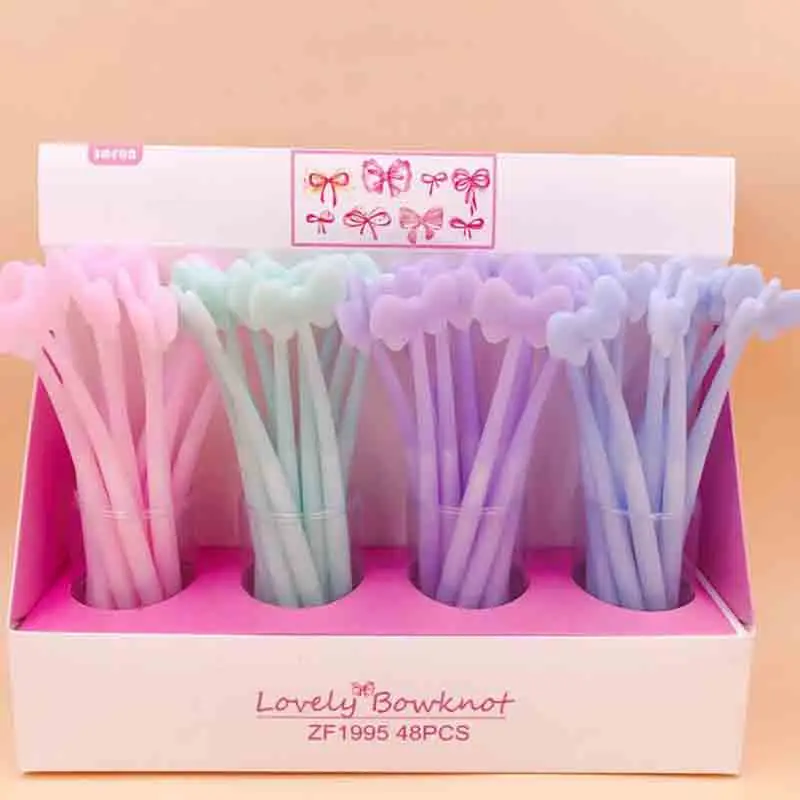 

4 Pcs Kawaii Novelty 0.5mm Colorful Butterfly Gel Pens Signature Pen Escolar Papelaria Stationery Supply Student Kids Gift