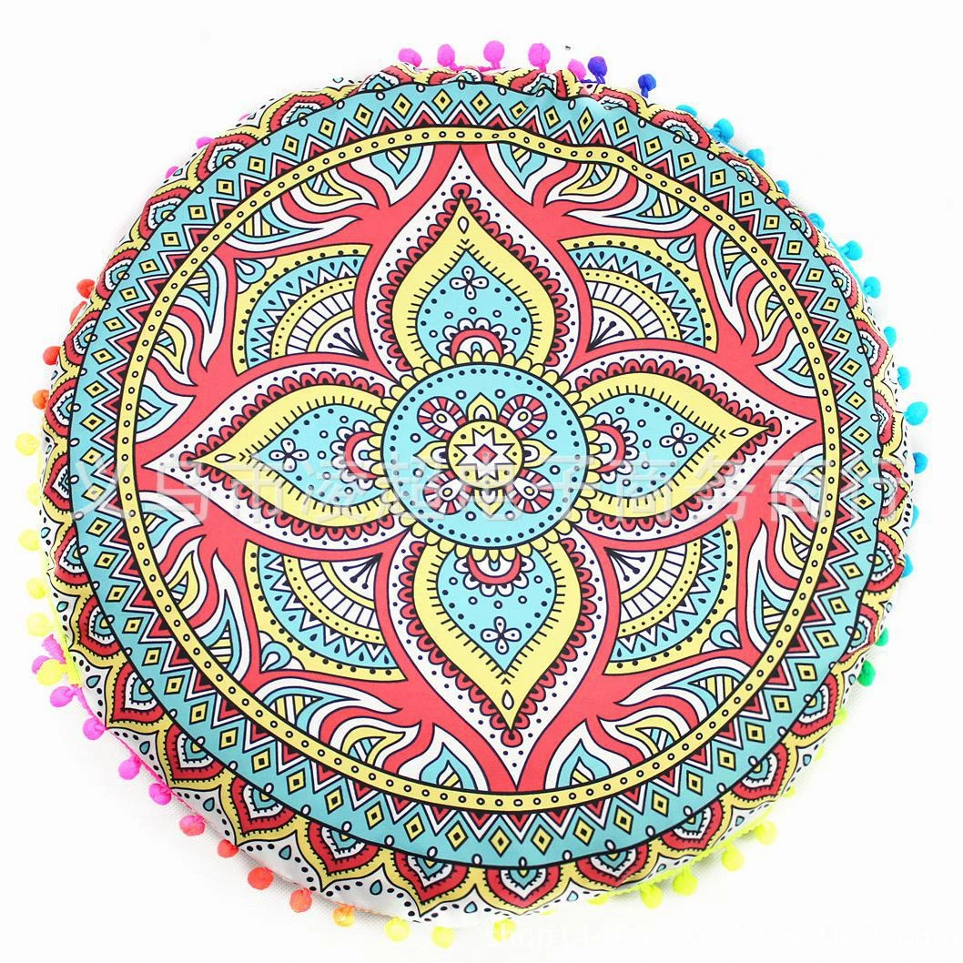 Direkt Ab Werk Liefern Bunten Mandala Runde Kissenbezug Indische Mandala Abdeckung Runde Kissen Fur Haus Round Pillow Cover Cover Cushionpillow Cushion Aliexpress