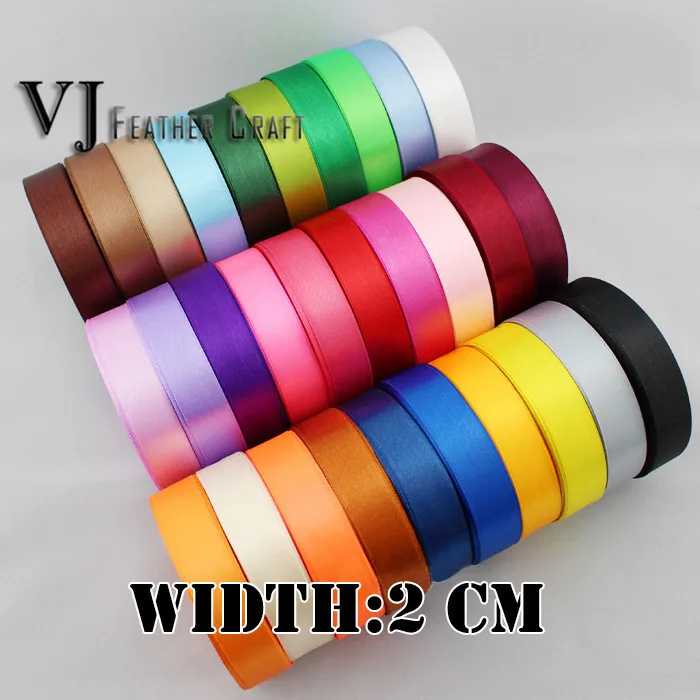4/5",20mm,2cm 25 Yards/22 Meters/lot Wedding Silk Ribbon Satin Ribbon