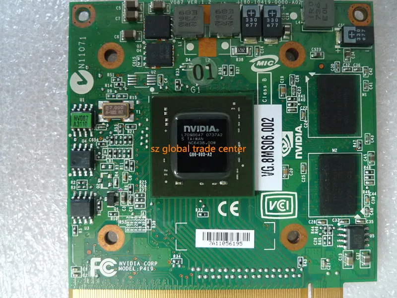 Видеокарта для Acer Aspire видеокарта GeForce 8400M GS 8400MGS DDR2 128 Мб 5920G 5520G 5520 4520G 7520 7520G
