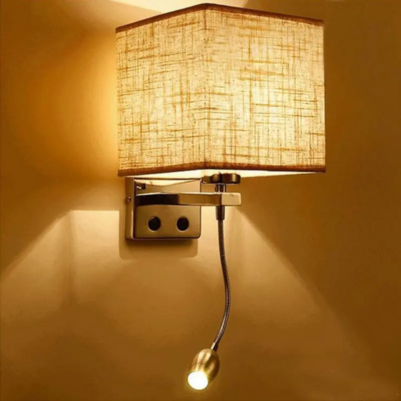 Modern LED Cloth Wall Lamp Wall sconce Light Hallway Bedroom Bedside lighting