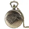 Antique Grey/Bronze Wolf Design Quartz Necklace Pocket Watch Souvenir Pendant Watches Unique Gifts Unisex Fob Clock ► Photo 2/5