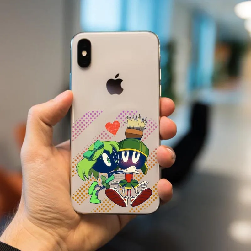 Мягкий Силиконовый ТПУ чехол marvin the martian Looney Tunes для iPhone 11Pro XS MAX XR X 10 5 5S SE 6 6S 7 8 Plus