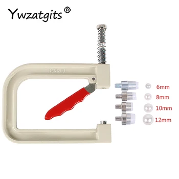 

1Set Manual Nailed Bead Machine Clothing Manual Pearl Cap Bead Rivet Craft for DIY Repair Knitting Lace Hat Hair Tools J0248