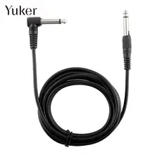 Yuker New 10FT Guitar-Amp Cable Electric Guitar Amplifier 3 m Cord Wire Black Right angle Audio Patch Adapter 6.5mm to 6.5mm
