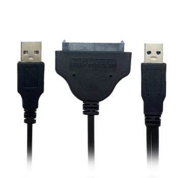 

50cm USB 3.0 to SATA 22 Pin Cable for 2.5" Hard Disk Driver with Extral USB Power Cable