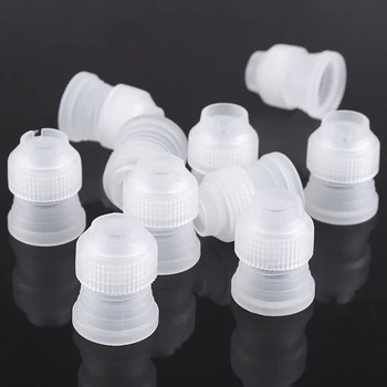 

10Pcs/lot Plastic Decorating Mouth Converter Adapter Confectionery Pastry Tips Connector Nozzle Sets Cake Decoration Tools