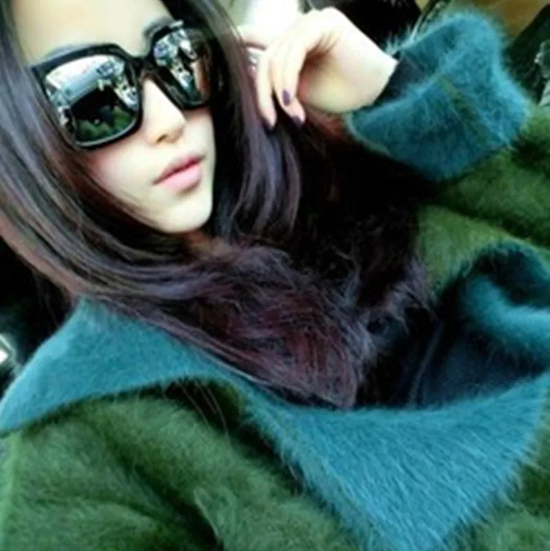 

2016 double sided fleece sweater coat mink thickened long sleeved cardigan coat