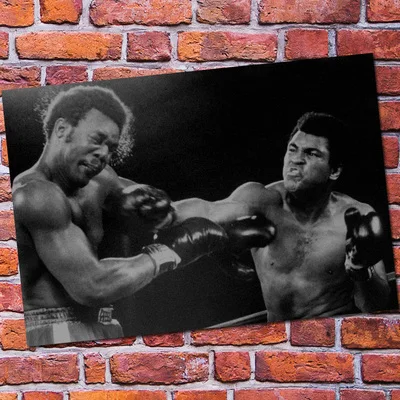 "Muhammad Ali" Винтажный Ретро плакат, крафт-бумага бумажные постеры для бара кафе украшение интерьера картина постер фильма - Цвет: Синий